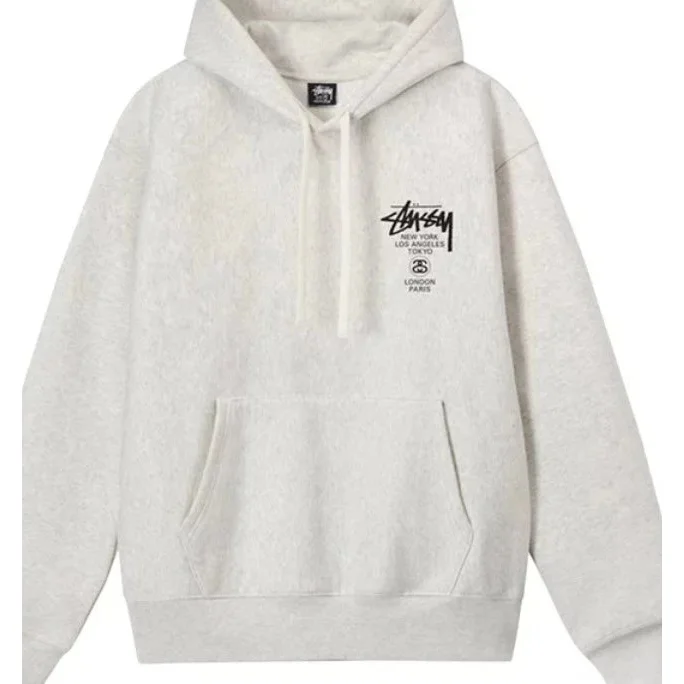 Stussy Stussy Stüssy Bear Hoodie Light Grey Grey - 1
