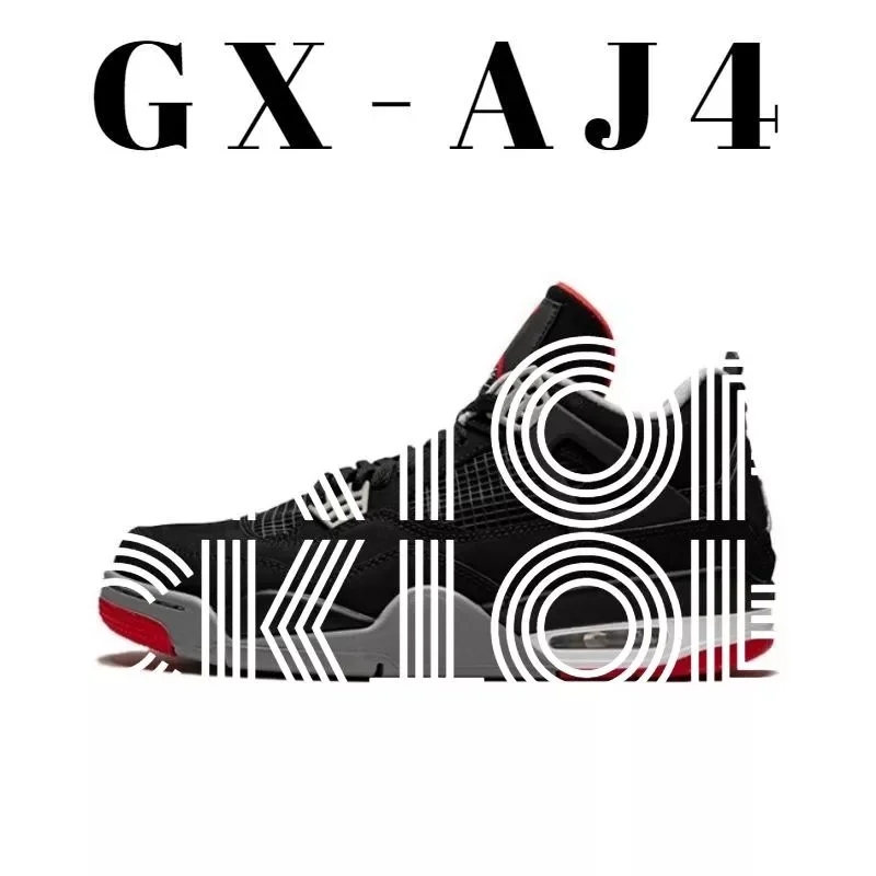 Jordan Air Jordan Air Jordan 4 Black Red Bull Sneakers Black - 1