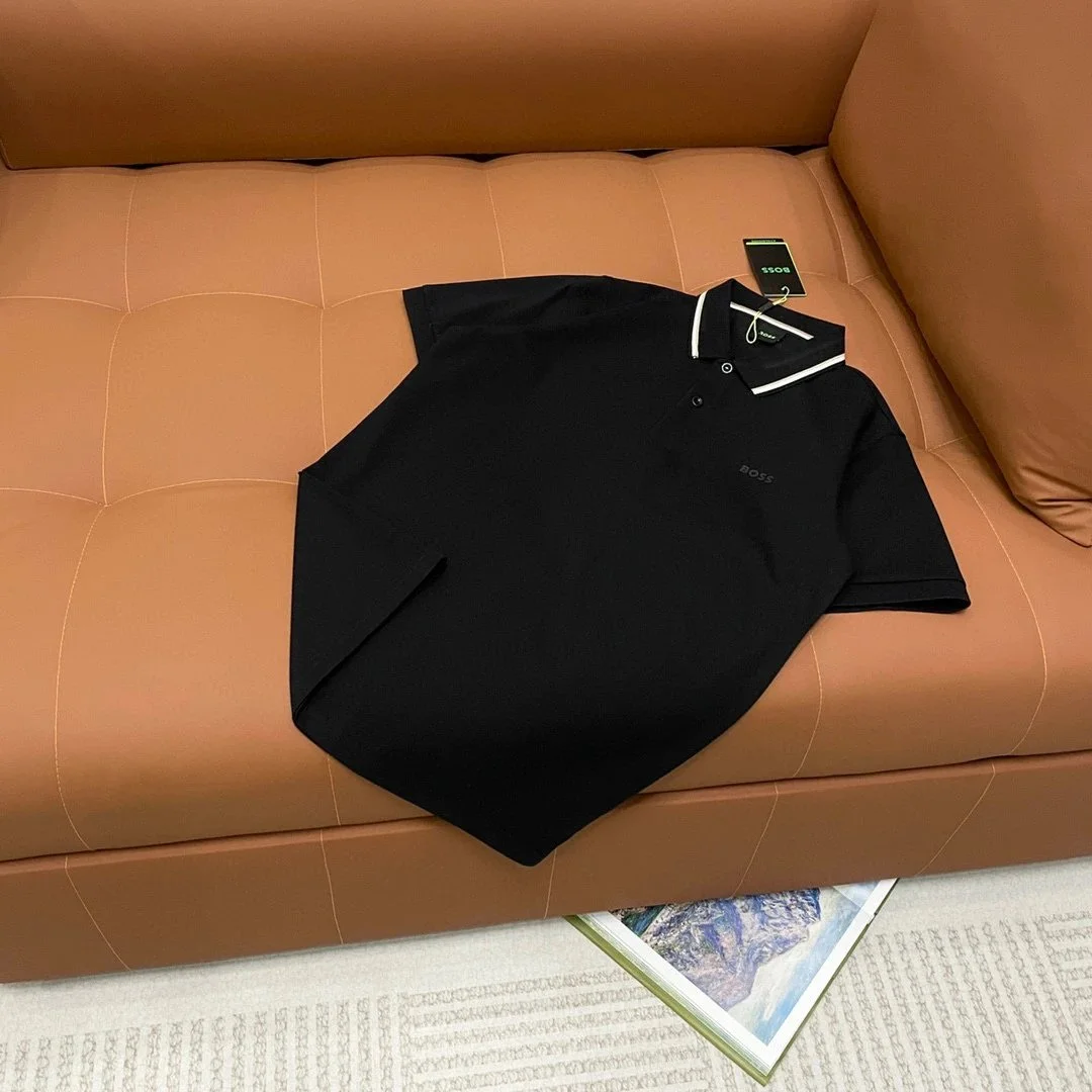 Hugo Boss Hugo Boss Black Polo Shirt with White Trim Black - 1