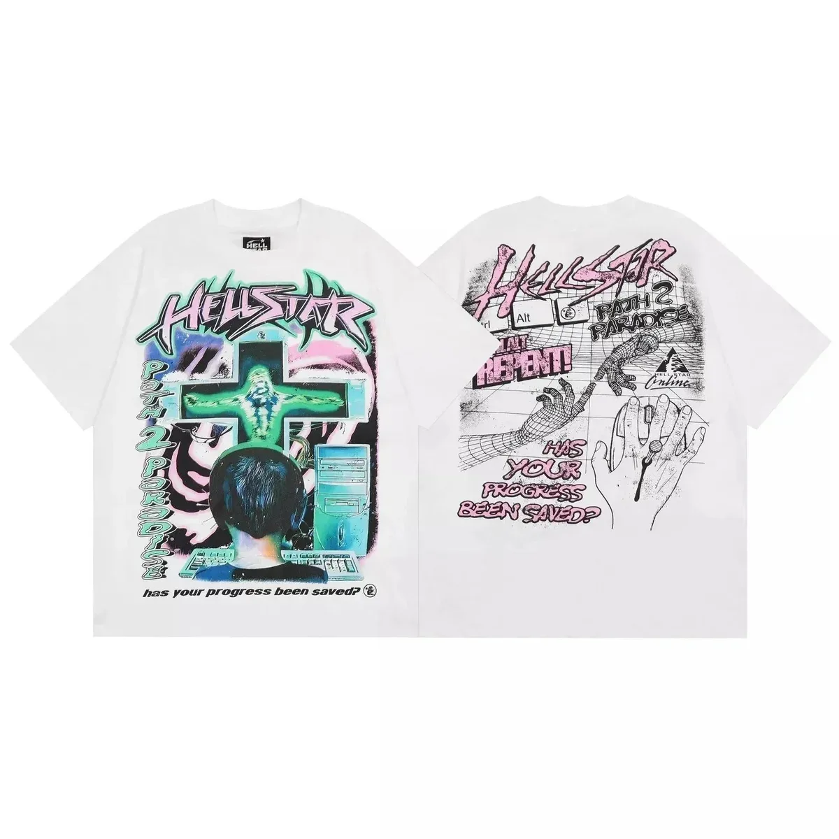 Hellstar Hellstar Path 2 Paradise White T-Shirt White - 1