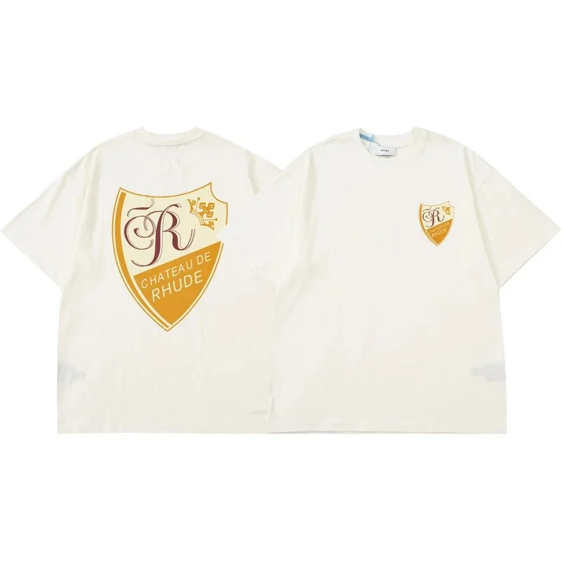 Other Unisex White 'Chateau de Rhude' Shield T-Shirt White - 1