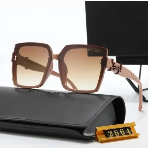 Saint Laurent Saint Laurent Square Gradient Sunglasses Brown - 1