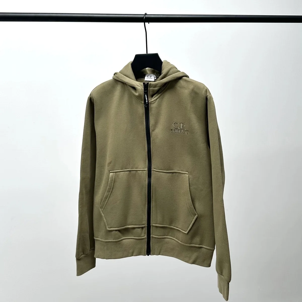 CP Company CP Company Goggle Military Green Hoodie Zip-Up Green - 1