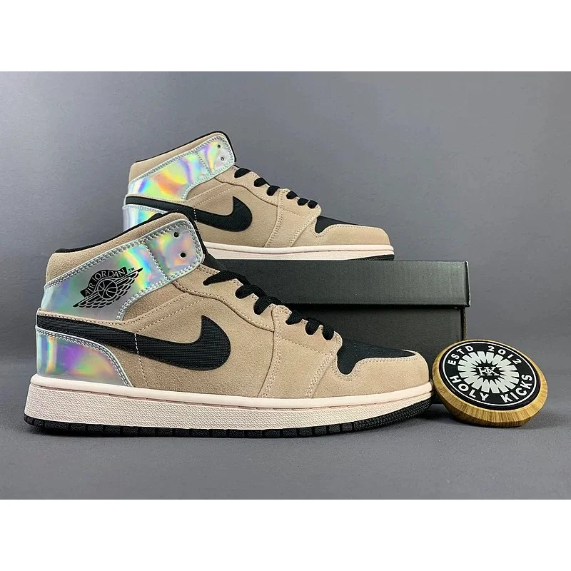 Nike Nike Air Jordan 1 Mid Holographic Beige Sneakers Beige - 1