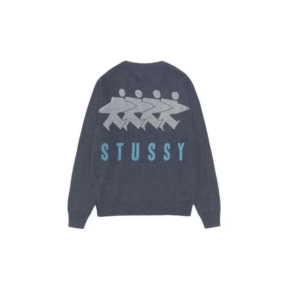 Stussy Stussy Stüssy Graphic Knit Sweater Navy Navy - 1