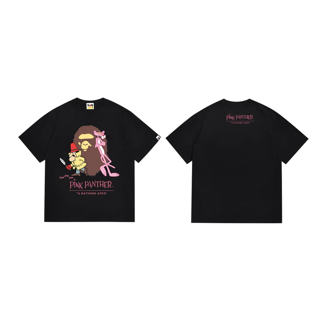 A Bathing Ape A Bathing Ape Pink Panther Black T-Shirt Black - 1
