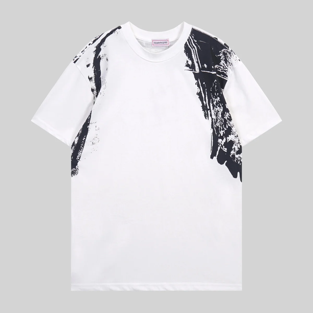 Alexander McQueen Alexander McQueen McQueen White/Black Splatter T-Shirt White
