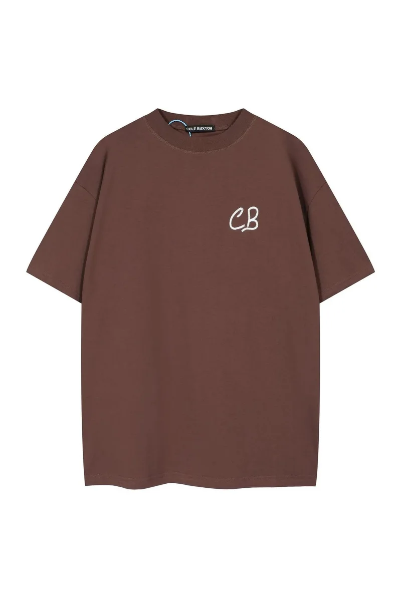 Cole Buxton Cole Buxton C7007 Coffee Brown Oversized T-Shirt Brown - 1