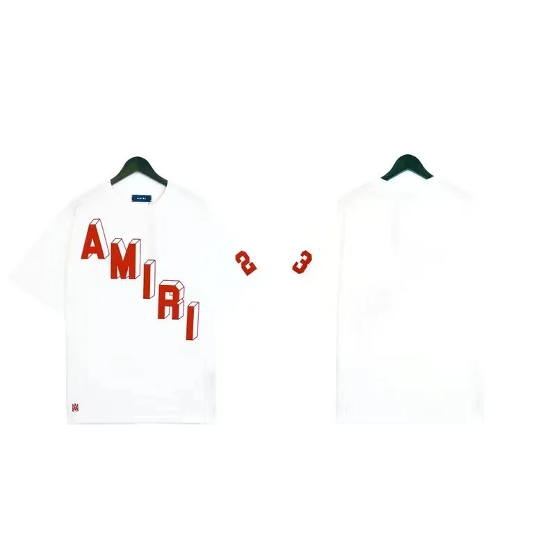 Amiri Amiri White 'AMIRI' Red Logo T-Shirt White - 1