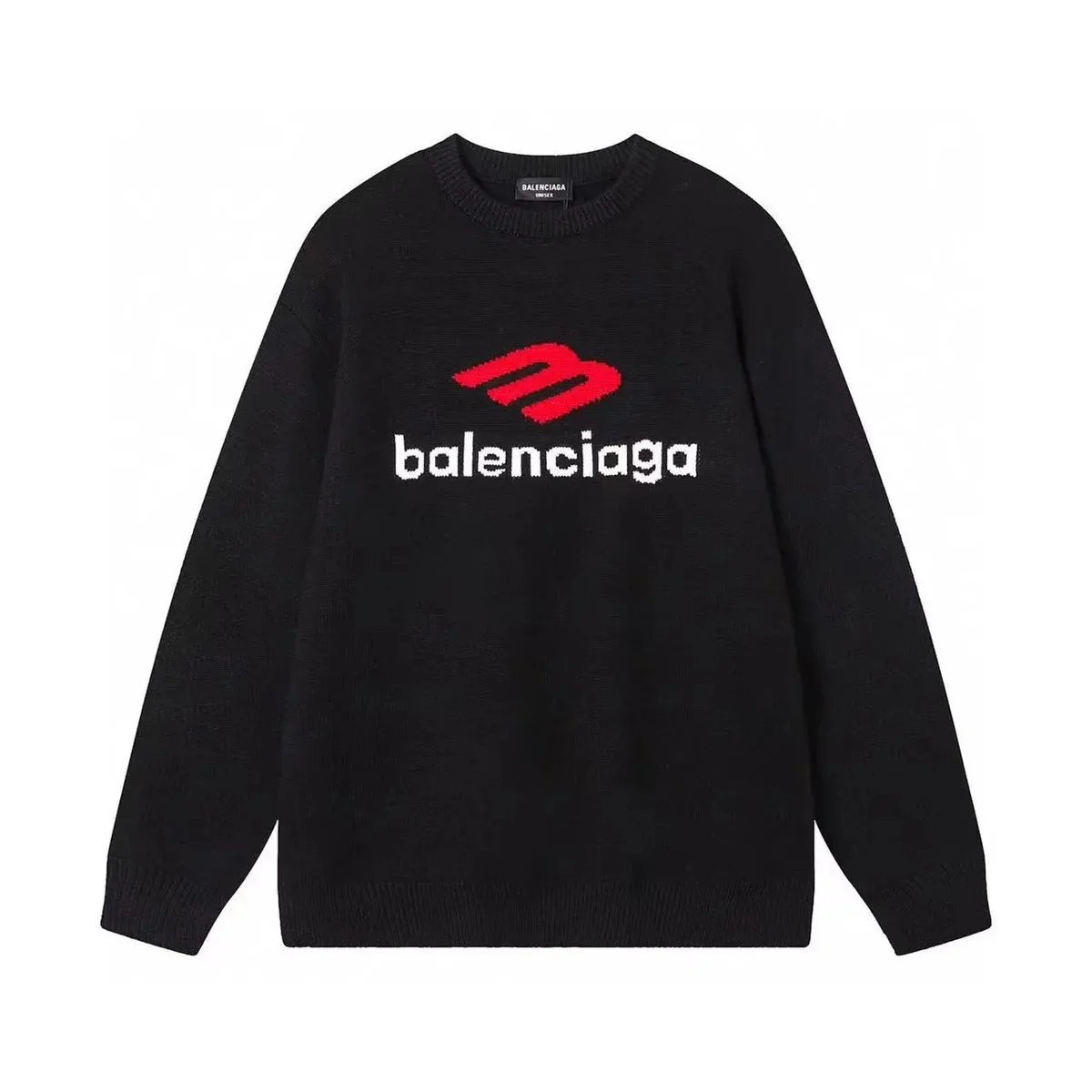 Balenciaga Balenciaga Triple Black Logo Sweater Black - 1