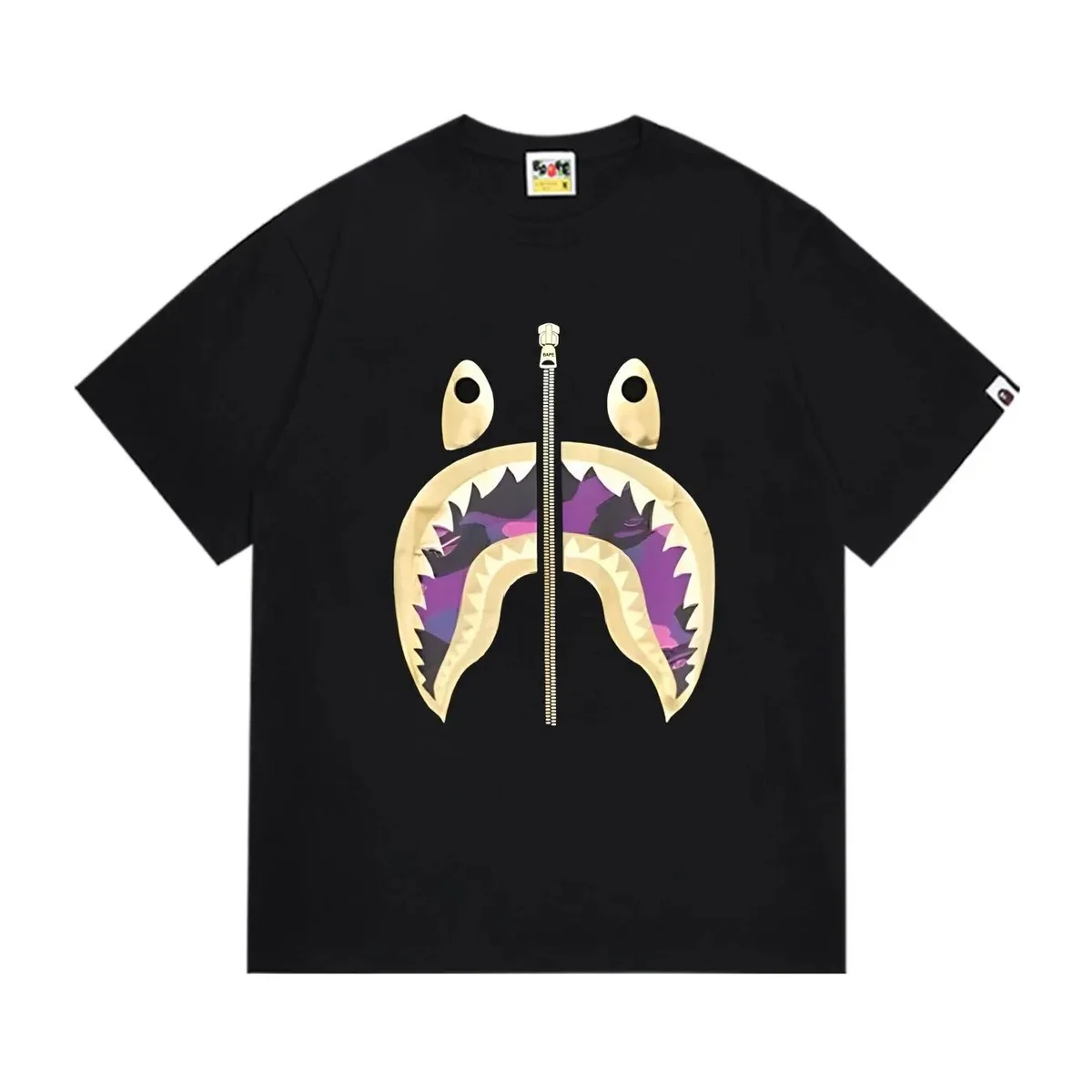 A Bathing Ape A Bathing Ape BAPE STA Black Shark T-Shirt Black - 1