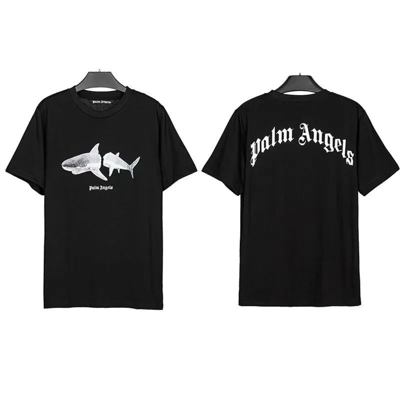 Palm Angels Palm Angels Black Shark T-Shirt Casual Black - 1