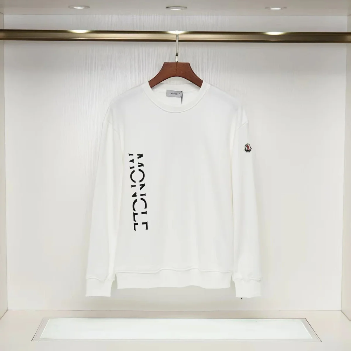 Moncler Moncler Genius White Vertical Logo Sweatshirt White