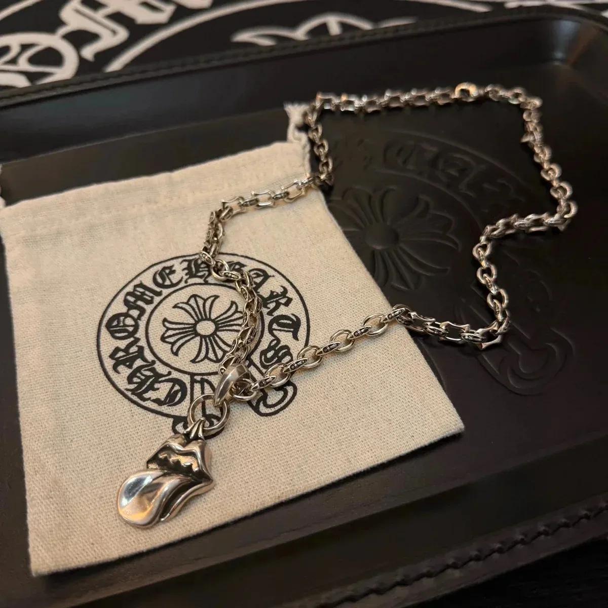 Chrome Hearts Chrome Hearts Tongue Pendant Necklace Silver Jewelry Silver - 1