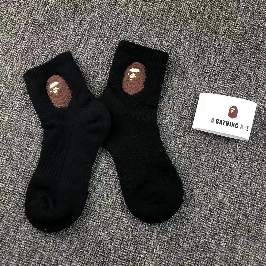 A Bathing Ape A Bathing Ape Black Brown Baby Milo Socks Black - 1