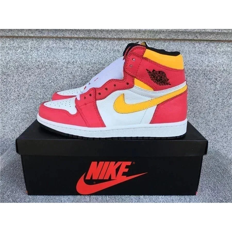 Nike Nike Air Jordan 1 High 'Fire Red/Yellow' Sneakers Red - 1
