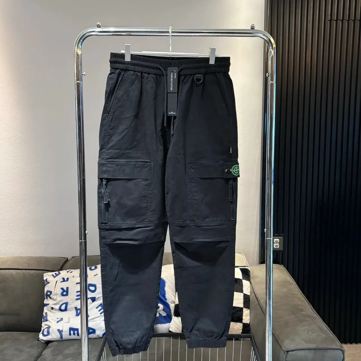 Stone Island Stone Island H-1 Black Cargo Trousers Black