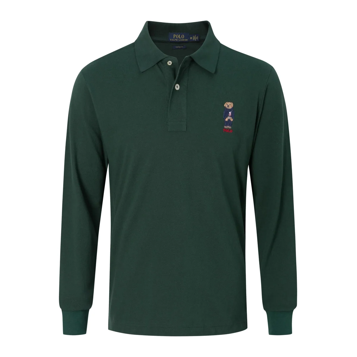 Polo Ralph Lauren Polo Ralph Lauren Big Pony Long Sleeve Polo Dark Green Navy - 1