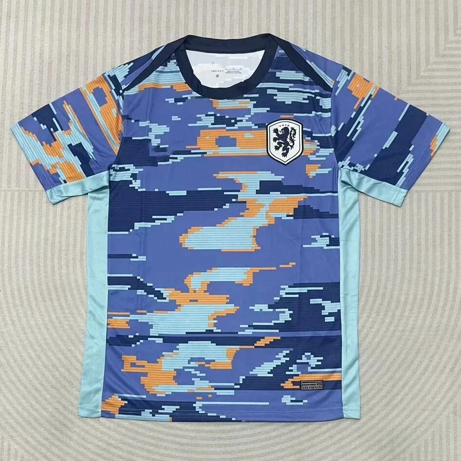 Nike Nike Mach Netherlands Jersey Blue Camo Soccer Shirt Blue