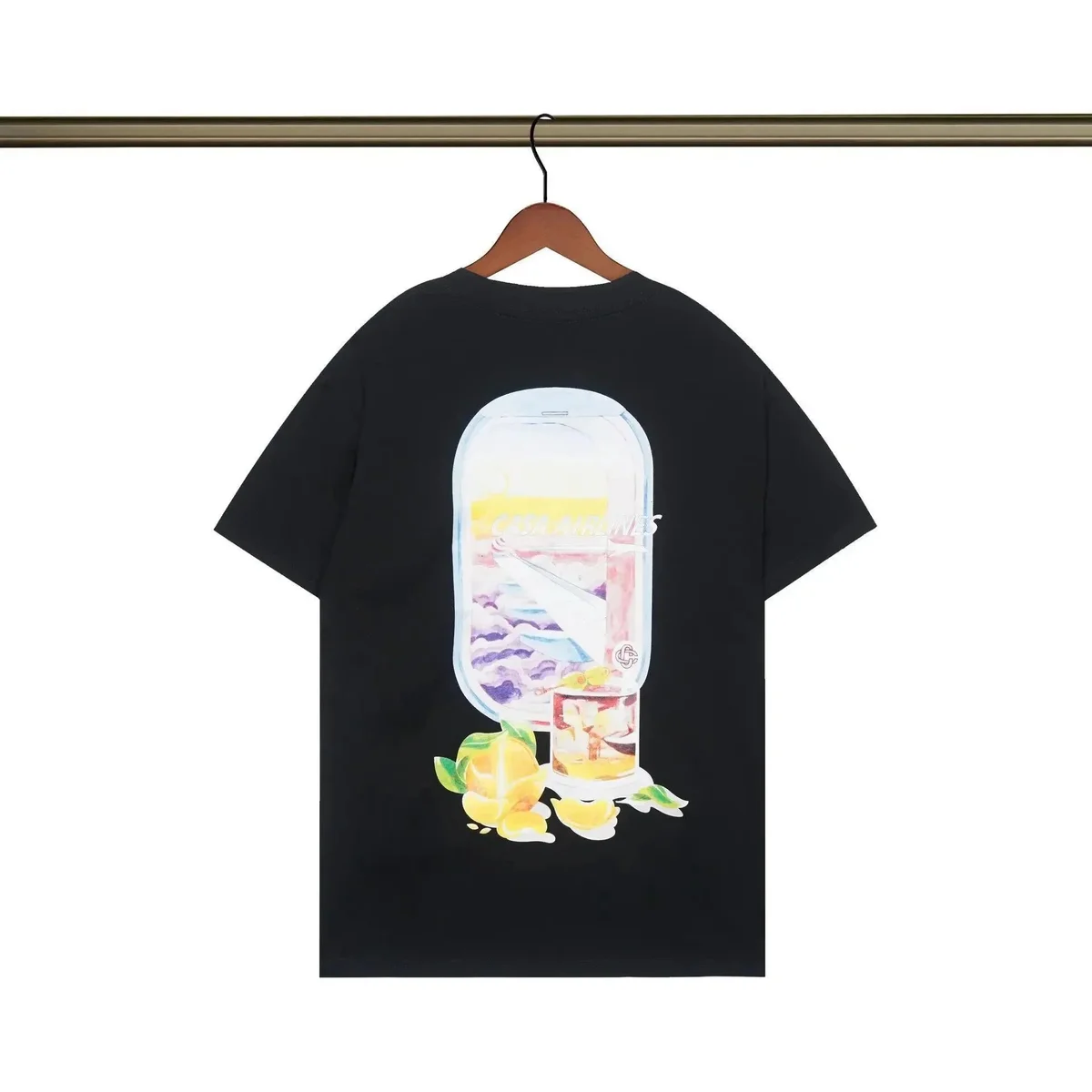 Other Black CASA AIRLINES T-Shirt with Iced Tea Print Black - 1