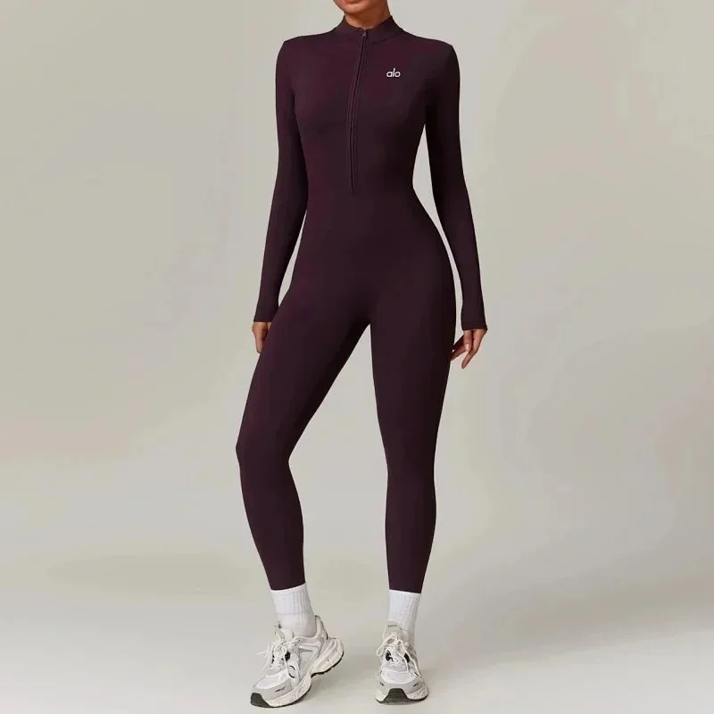 Alo Yoga Alo Grape Purple One-piece Jumpsuit Purple - 1