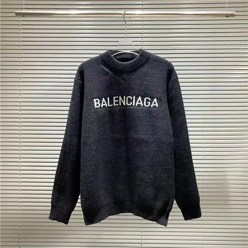 Balenciaga Balenciaga 1 Black Logo Knit Sweater Black - 1