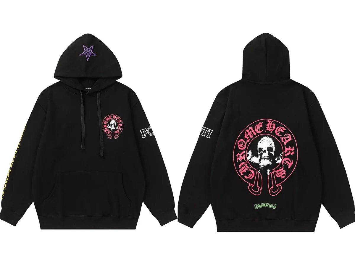 Chrome Hearts Chrome Hearts One Heart Skull Black Hoodie Black - 1