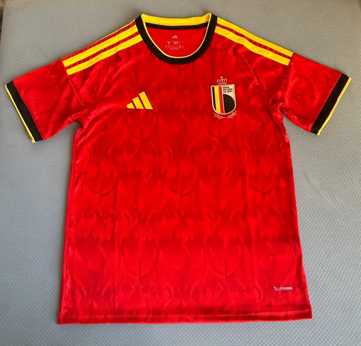 Adidas Adidas Belgium Home Jersey Red Yellow Soccer Shirt Red - 1