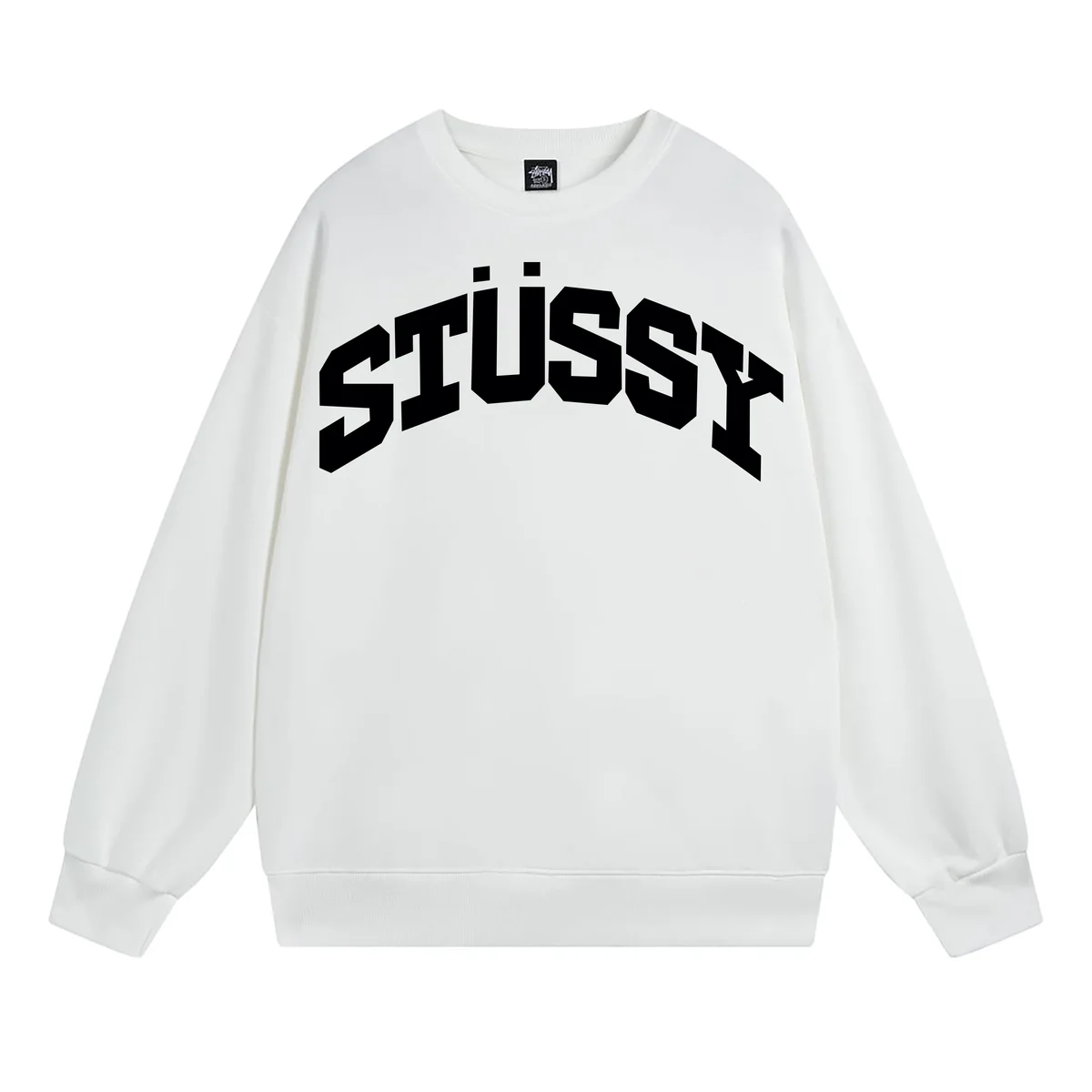 Stussy Stüssy White Arch Logo Sweatshirt White - 1