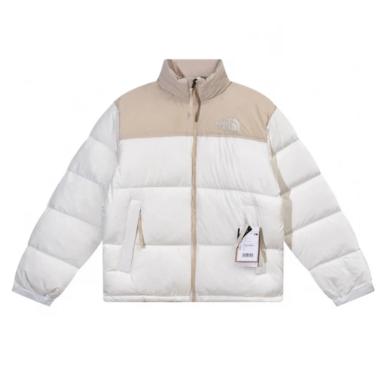 The North Face The North Face Nuptse Beige/White Puffer Jacket White
