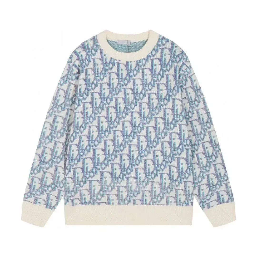 Dior Dior Dior Oblique Blue/White Sweater Blue
