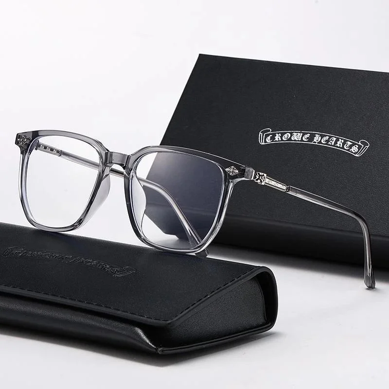 Chrome Hearts Chrome Hearts CH Cross Transparent Grey Eyeglasses Grey