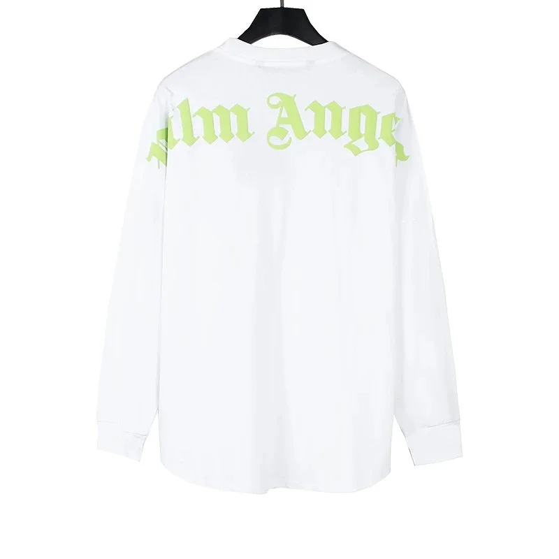 Palm Angels Palm Angels Life is Palm White Long Sleeve T-Shirt White - 1