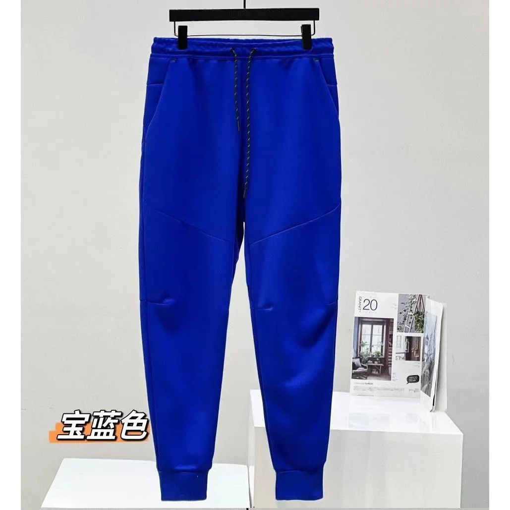 Other 宝蓝(黑勾) Solid Color Sweatpants Blue - 1