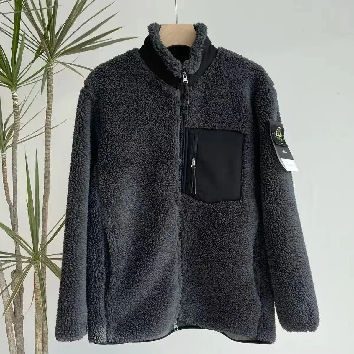 Stone Island Stone Island Grey Fleece Jacket Grey