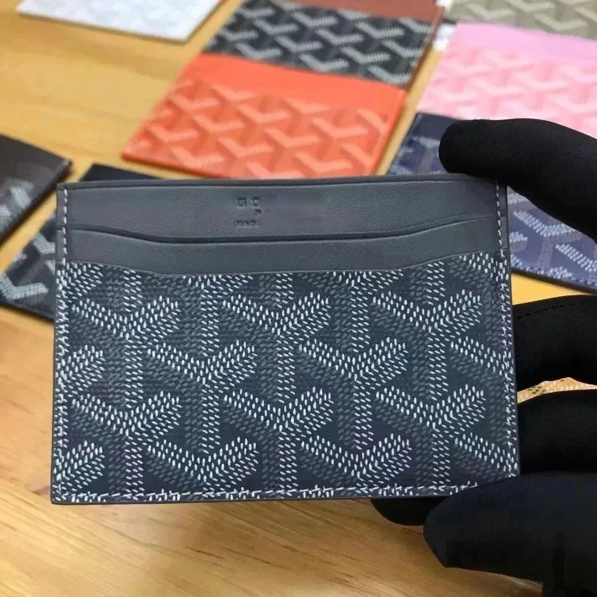 Goyard Goyard YARD Card Holder Navy Blue Navy - 1