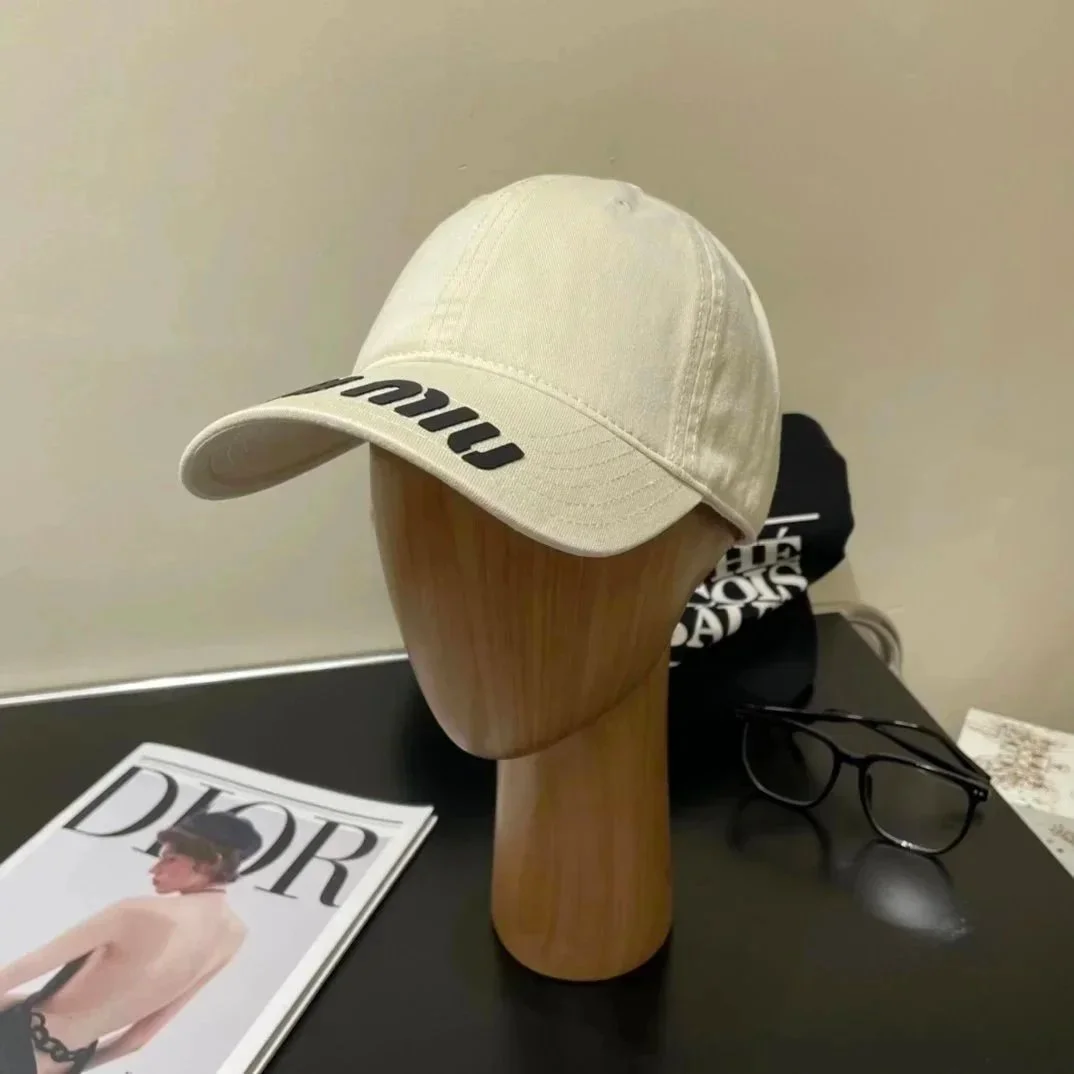 Miu Miu Miu Miu Miu Miu Cream Baseball Cap Cream