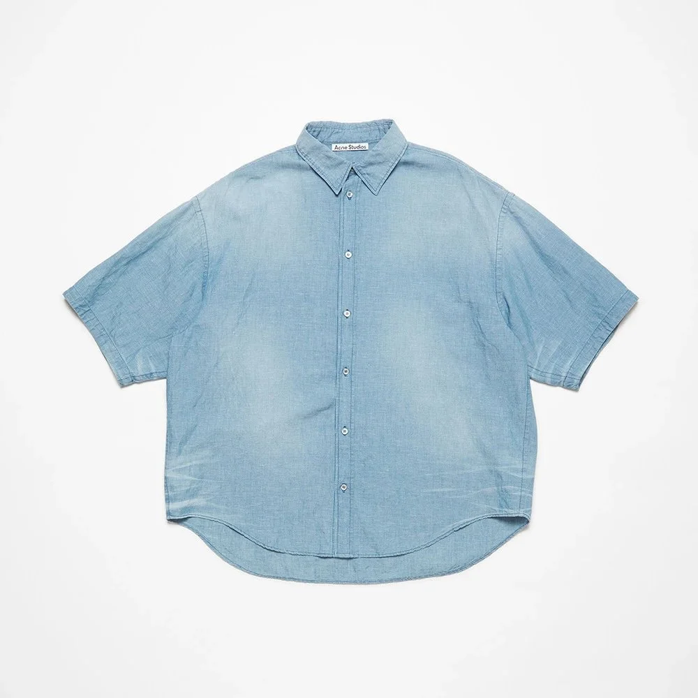 Acne Studios Acne Studios Face Denim Blue Shirt Blue