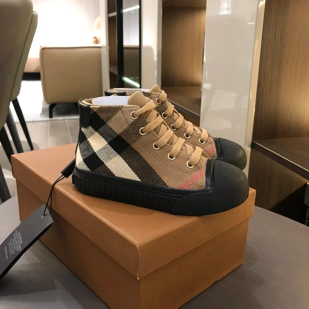 Burberry Burberry Classic Check High-Top Sneakers Beige
