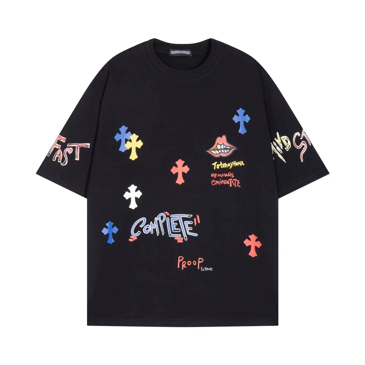 Other Multicolor Graphic Print Black T-Shirt Black - 1