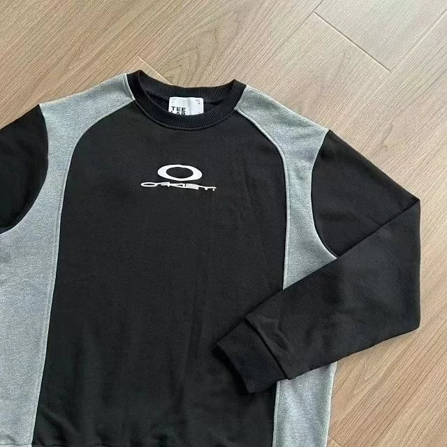 Oakley Oakley Black and Grey Color Block Crewneck Sweatshirt Black