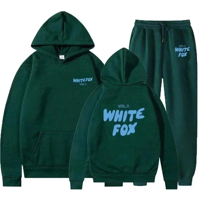 White Fox White Fox ALBB-017 Vol.3 White Fox Green Hoodie & Pants Set Green - 1