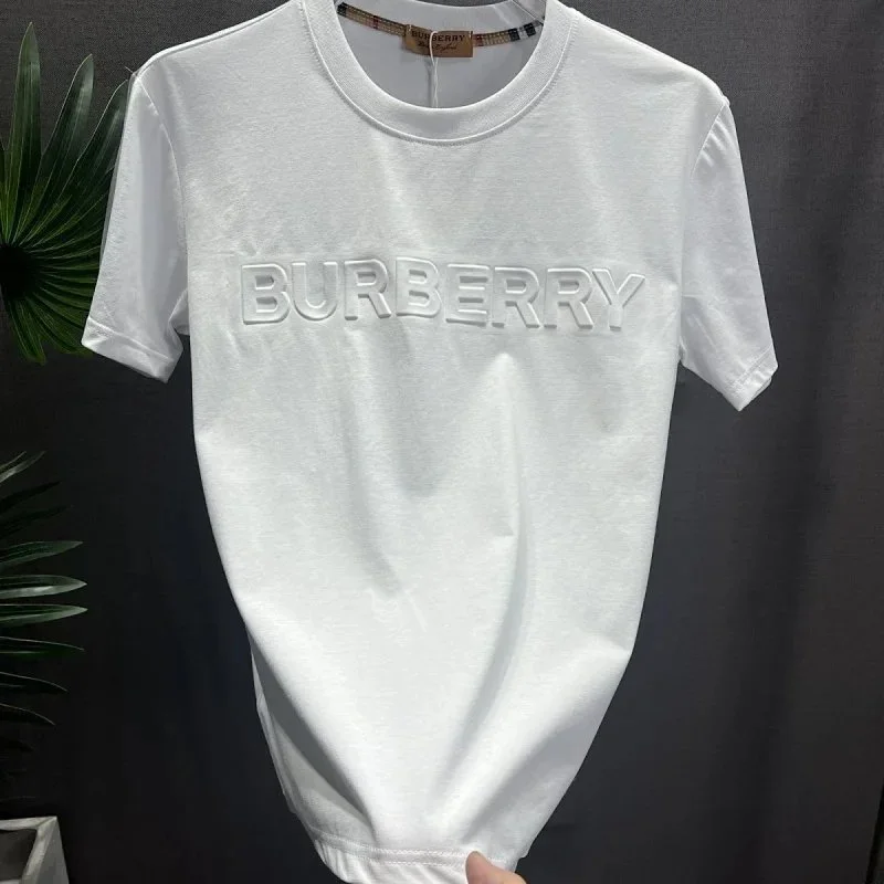 Burberry Burberry White Embossed Logo T-Shirt White - 1