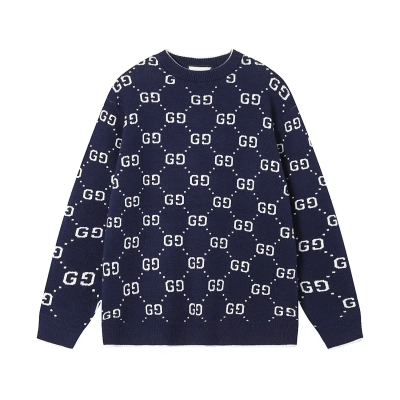 Gucci Gucci Interlocking G Navy/White Sweater Navy