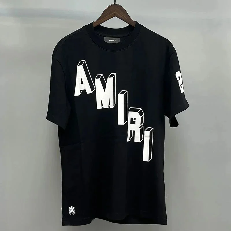 Amiri Amiri Black White Slash T-Shirt Black - 1
