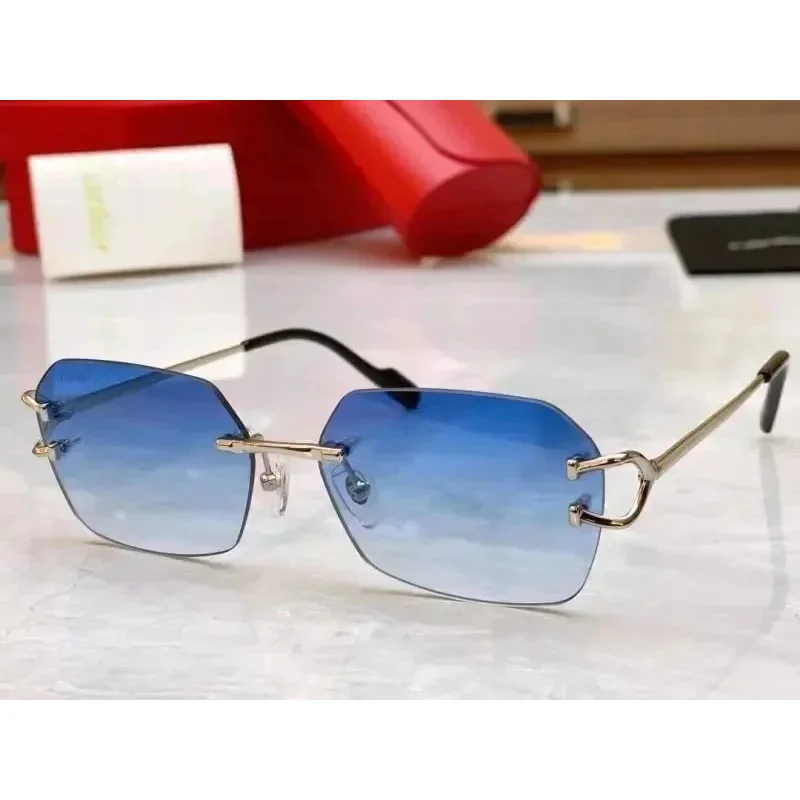 Cartier Cartier Soleil Blanc Blue Gradient Sunglasses Blue - 1