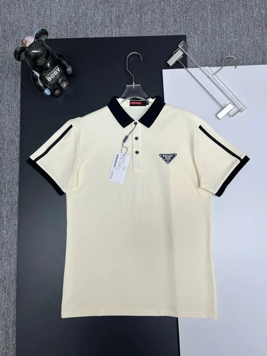 Prada Prada Cream & Black Polo Shirt Cream - 1