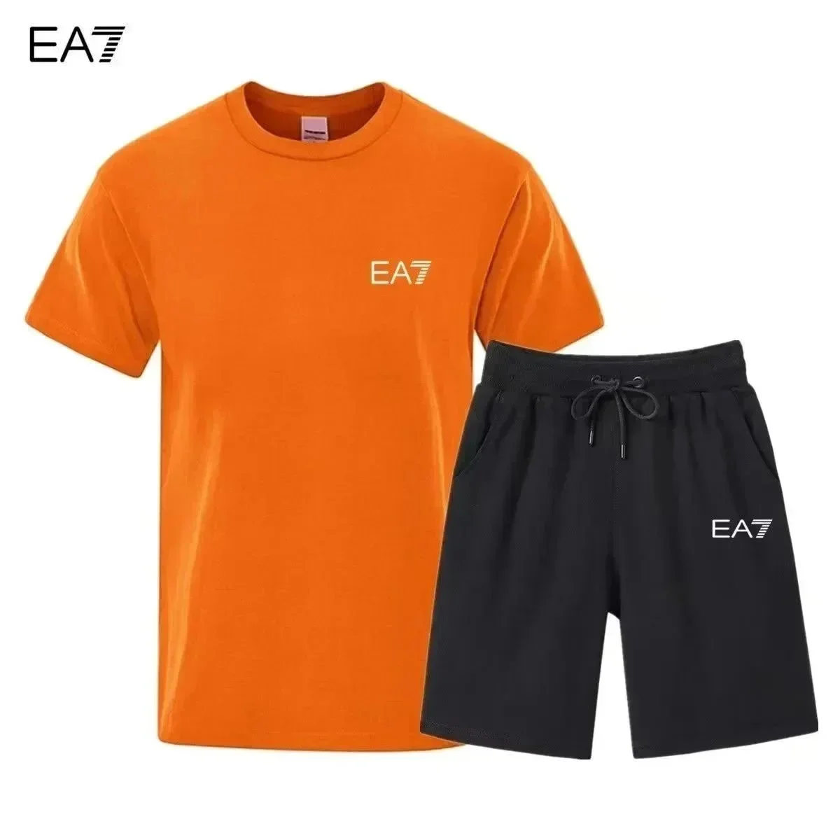 Armani EA7 Orange/Black Co-ord Set Multicolor