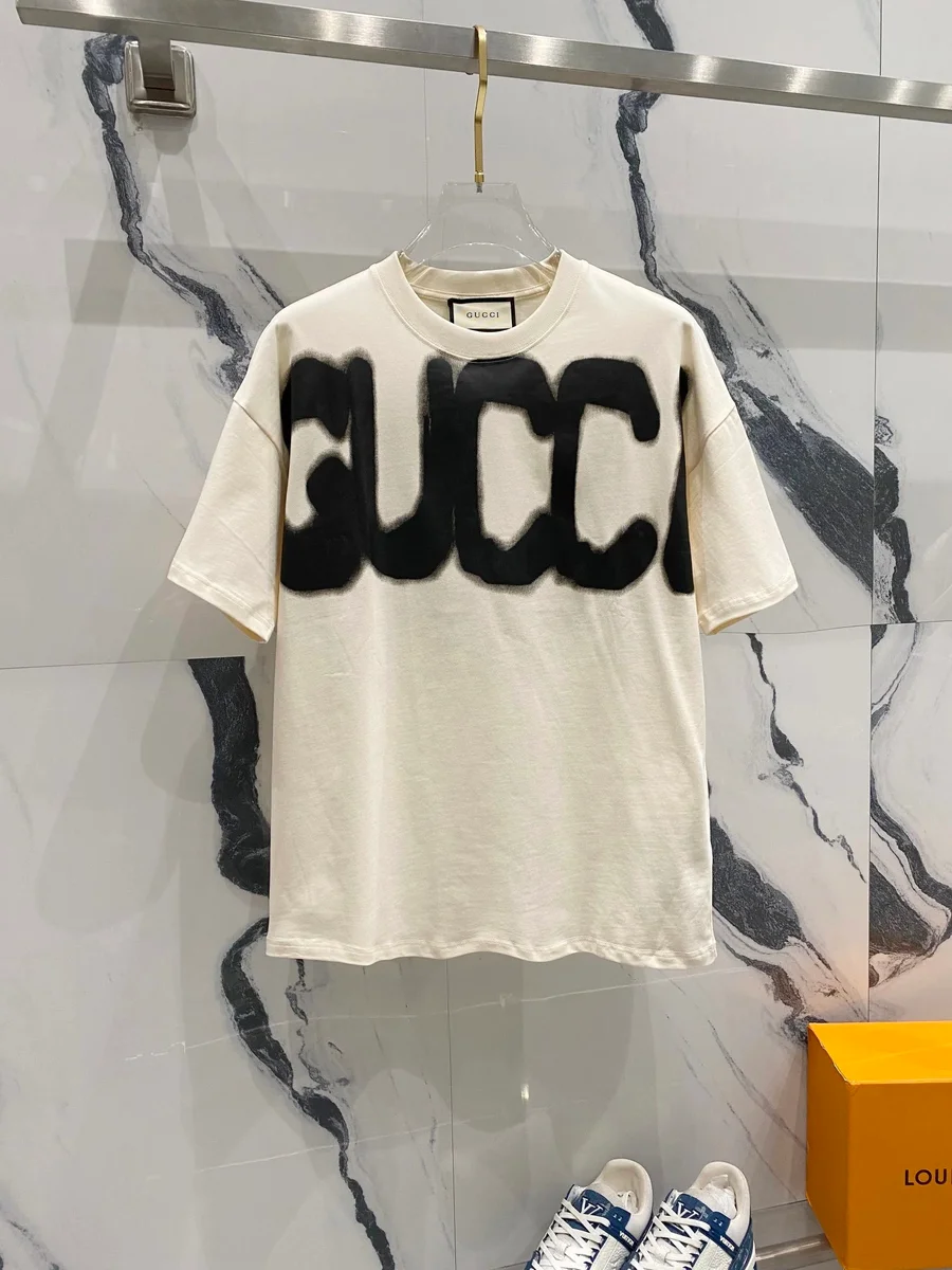 Gucci Gucci T-Logo Cream/Black Oversized T-Shirt Cream