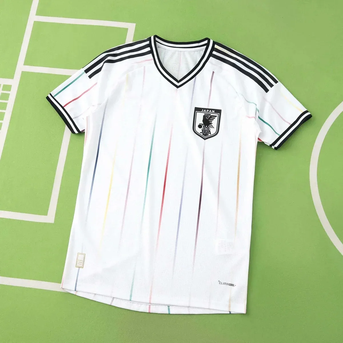 Adidas Adidas Classic Football Japan Jersey White Rainbow Stripes White - 1